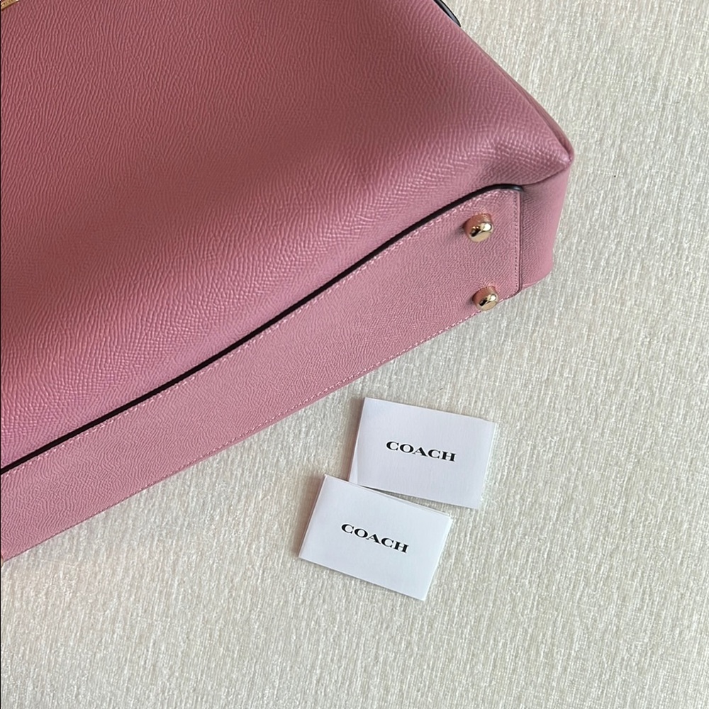 Coach Pink Satchel with Smooth Leather Finish - Picture 6 of 7